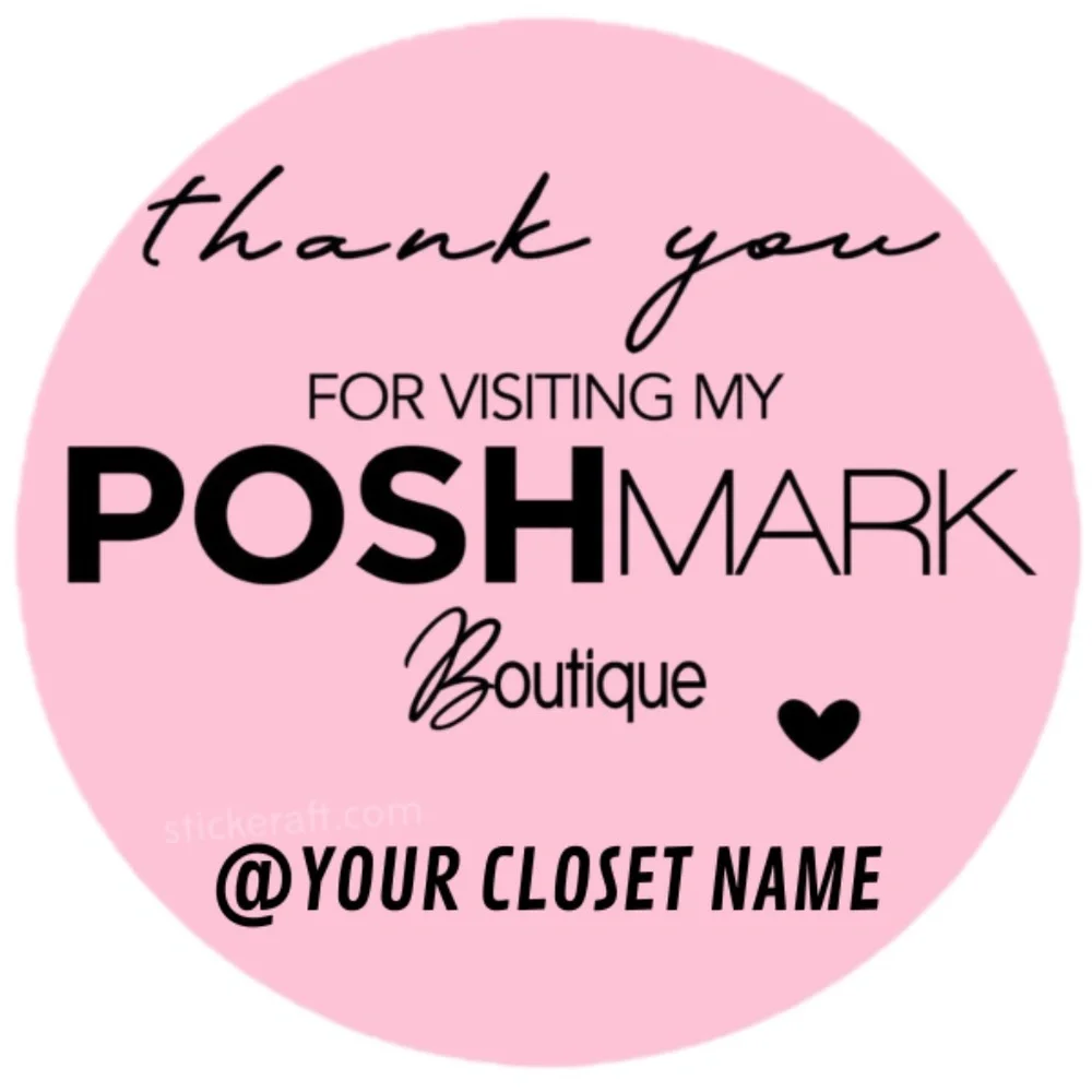 Custom Poshmark Closet Stickers | 2 Inch Round Thank You Labels – STICKERS NEW